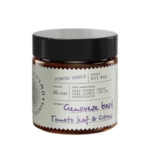 Свеча ароматическая Базилик, томатный лист и цитрус в стекле, 88 гр.