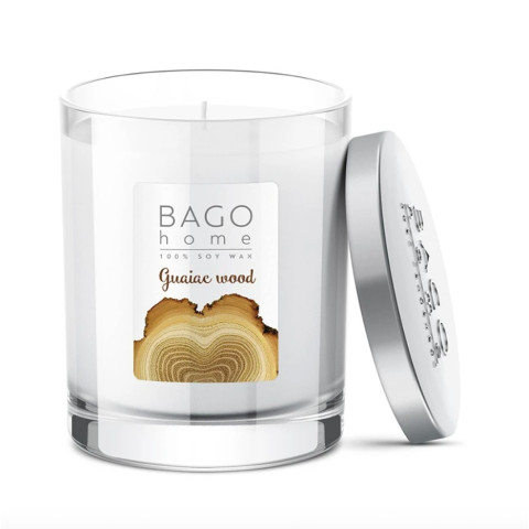 Свеча ароматическая Гваяковое дерево в стекле, 132 гр.