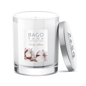 Свеча ароматическая Свежий хлопок в стекле, 132 гр.