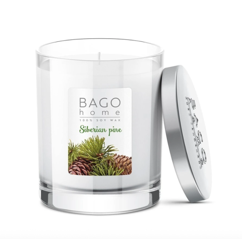 Свеча ароматическая Сибирская сосна в стекле, 132 гр.