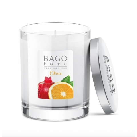 Свеча ароматическая Цитрус в стекле, 132 гр.