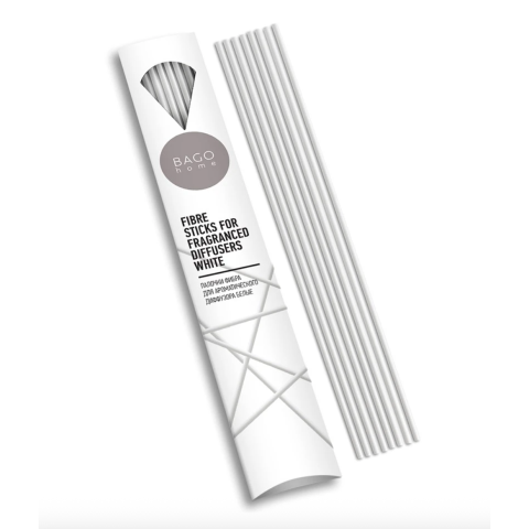 Палочки для ароматического диффузора белые Фибра, 20 см.