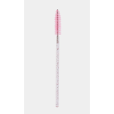 Щёточка для ресниц нейлоновая с блестками розовая, 1 шт.