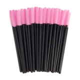 Щёточка для ресниц резиновая асимметричная розовая, 1 шт.