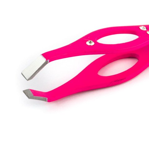 МЕТЦГЕР PT-213(2)-DР Пинцет прямой темно-розовый со стразами