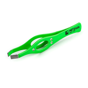 МЕТЦГЕР PT-213(2)-GN Пинцет прямой зеленый со стразами