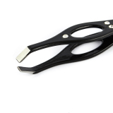 МЕТЦГЕР PT-213(2)-BL Пинцет прямой черный со стразами