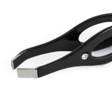 МЕТЦГЕР PT-213(2)-BL Пинцет прямой черный со стразами