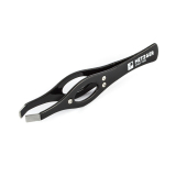 МЕТЦГЕР PT-213(2)-BL Пинцет прямой черный со стразами