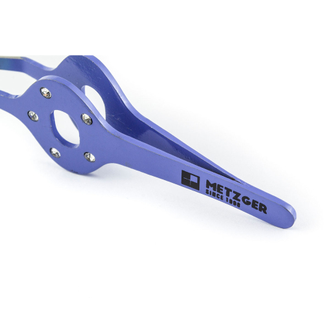 МЕТЦГЕР PT-363(5)-РР Пинцет прямой фиолетовый со стразами