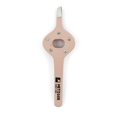 МЕТЦГЕР PT-363(6)-РК Пинцет розовый со стразами