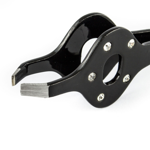 МЕТЦГЕР PT-363(7)-ВК Пинцет черный со стразами