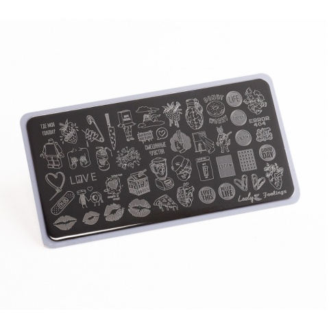 Lesly Пластины для стемпинга 6*12 см Feelings