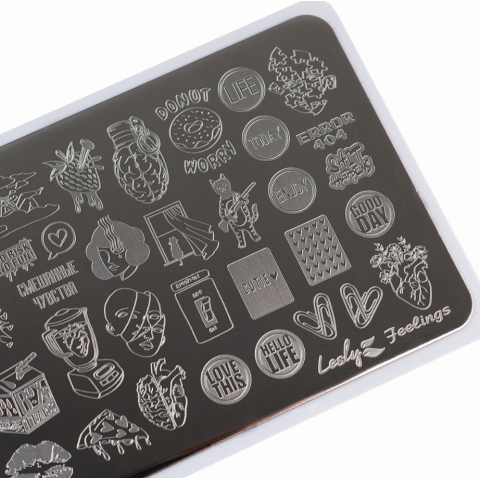 Lesly Пластины для стемпинга 6*12 см Feelings