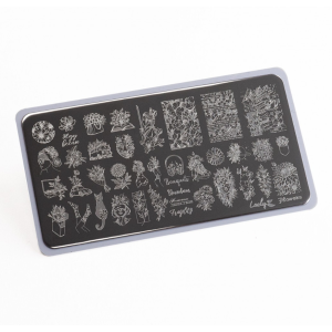 Lesly Пластины для стемпинга 6*12 см Flowers