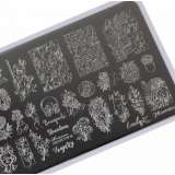 Lesly Пластины для стемпинга 6*12 см Flowers