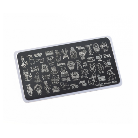 Lesly Пластины для стемпинга 6*12 см Winter! Baby