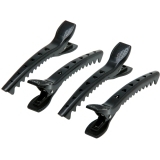 JB0024 Зажим "крокодил" черный пластик (4 шт)