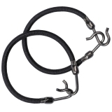 MI-8013 Резинка для волос с крючком черная (упак/2 шт.)