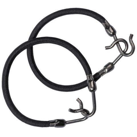 MI-8013 Резинка для волос с крючком черная (упак/2 шт.)