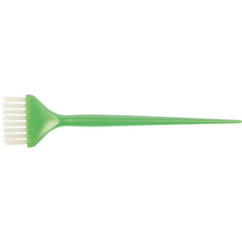 JPP048-1 green Кисть для окрашивания с белой щетиной узкая зеленая