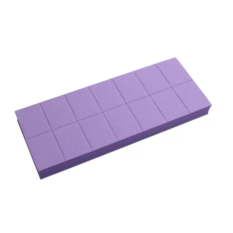 3824 RuNail Баф мини универсальный, фиолетовый 100/180, 14 шт./упак.