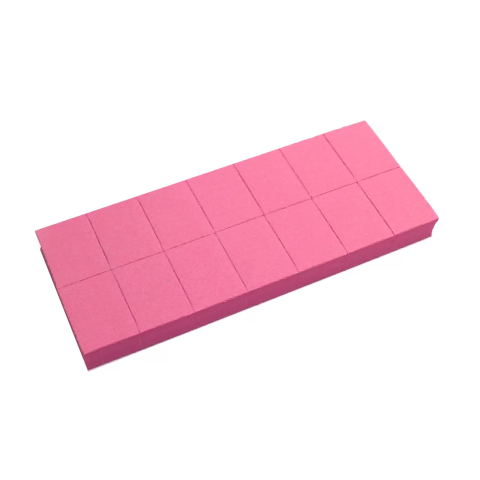 3825 RuNail Баф мини универсальный, розовый 100/180, 14 шт./упак.