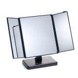 MR-7014 DEWAL Зеркало настольное, складное, трехстворчатое, чёрное