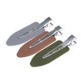 CL23brown Зажим "Лепесток" пластик, 6 см (6 шт)