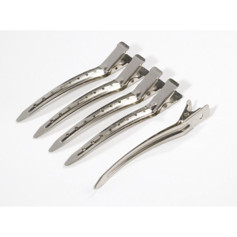 СL239 Зажим серебристый, одинарный, металл 8,1 см (50 шт)