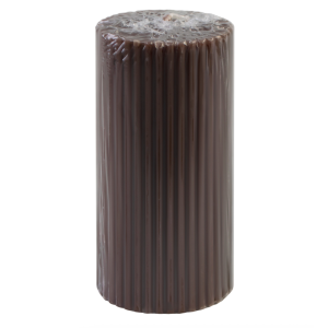 Свеча пеньковая рифлёная 5 см/7,5 см, шоколадный