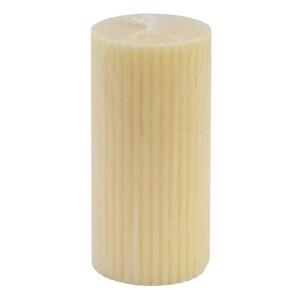 Свеча пеньковая рифлёная 5 см/7,5 см, слоновая кость