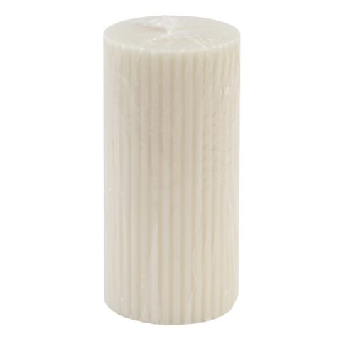 Свеча пеньковая рифлёная 5 см/10 см, белый