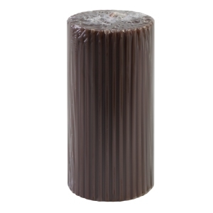 Свеча пеньковая рифлёная 5 см/10 см, шоколадный