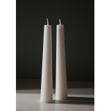 Свеча конусная рифленая 3,5 см/22,5 см белый