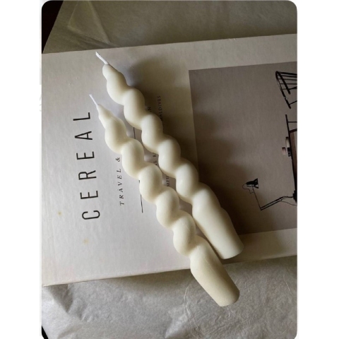 Свеча кручёная 2 см/20 см слоновая кость