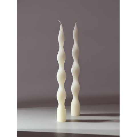 Свеча спираль 2 см/25 см слоновая кость