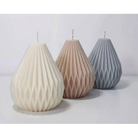 Свеча грушевидная 4 см/9 см пыльно-розовый