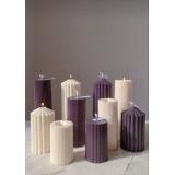 Свеча Башня 6,5 см/7,5 см лавандовый