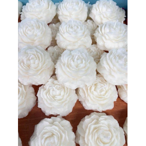 Свеча Пион 7 см/4 см белый