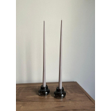 Свеча конусная 40 см серо-коричневый