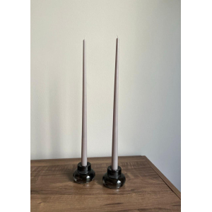 Свеча конусная 40 см серо-коричневый