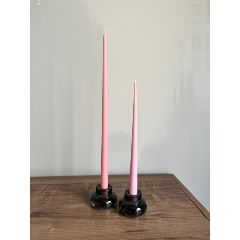 Свеча конусная 40 см пыльно-розовый