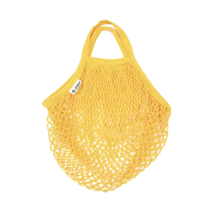 0072 Авоська с короткой ручкой, насыщенный желтый