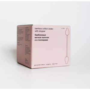 3509 Бамбуковые ватные палочки со стоппером, 100 шт.