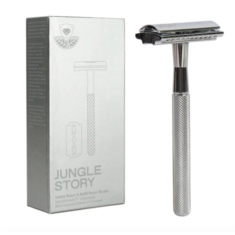 0867 Бритвенный станок Хромированный + 5 лезвий комплект