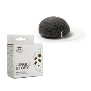 0027 Спонж ультра мягкий, черный/бамбуковый