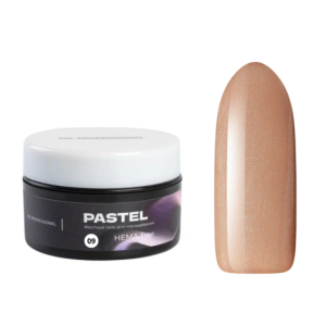 TNL Гель для наращивания Pastel жесткий №9 бархатное какао с шиммером, 18 мл.