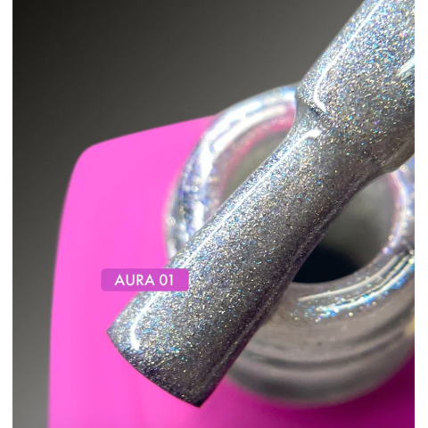 Lovely Гель-лак Aura №01 Кошачий глаз с эффектом втирки, 7 мл.