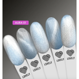 Lovely Гель-лак Aura №01 Кошачий глаз с эффектом втирки, 7 мл.